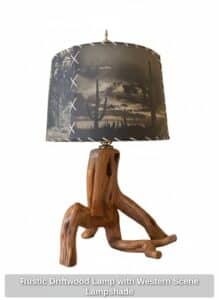 Rustic-Driftwood-Lamp-with-Western-Scene-Lampshade