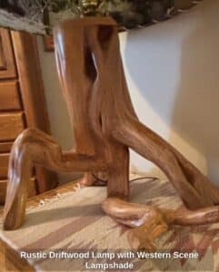 Rustic-Driftwood-Lamp-with-Western-Scene-Lampshade-second-image