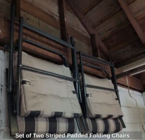 Set-of-Two-Striped-Padded-Folding-Chairs