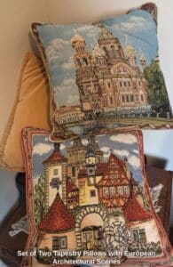Set-of-Two-Tapestry-Pillows-with-European-Architectural-Scenes