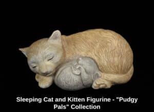 Sleeping-Cat-and-Kitten-Figurine-Pudgy-Pals-Collection