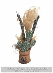 Southwestern-Style-Faux-Cactus-and-Dried-Floral-Wall-Arrangement