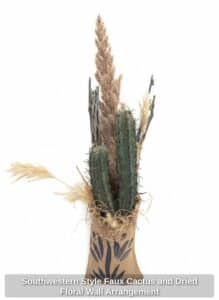 Southwestern-Style-Faux-Cactus-and-Dried-Floral-Wall-Arrangement-second-image