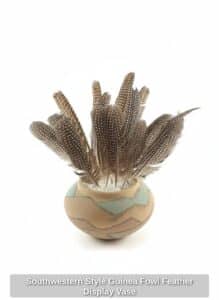 Southwestern-Style-Guinea-Fowl-Feather-Display-Vase
