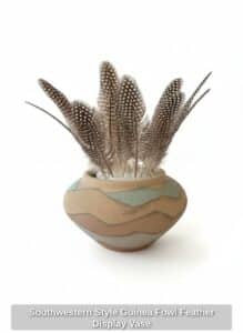 Southwestern-Style-Guinea-Fowl-Feather-Display-Vase-second-image