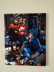 Spider-Man-and-Dragon-Ball-Z-Crossover-Canvas-Prints-second-image