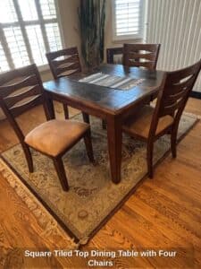 Square-Tiled-Top-Dining-Table-with-Four-Chairs
