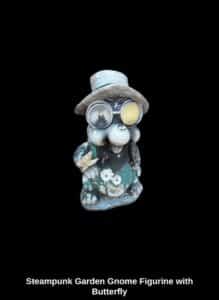 Steampunk-Garden-Gnome-Figurine-with-Butterfly