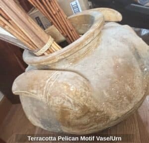 Terracotta-Pelican-Motif-Vase-or-Urn-third-image