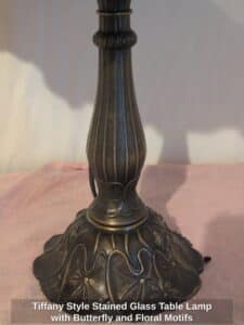 Tiffany-Style-Stained-Glass-Table-Lamp-with-Butterfly-and-Floral-Motifs-second-image
