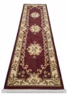 Traditional-Burgundy-Aubusson-Runner-Rug