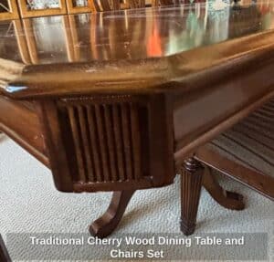 Traditional-Cherry-Wood-Dining-Table-and-Chairs-Set-third-image