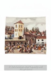 V.-Yuri-Peruvian-Wool-Tapestry-with-Village-Scene