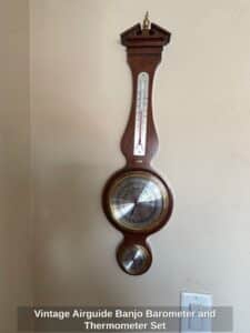Vintage-Airguide-Banjo-Barometer-and-Thermometer-Set
