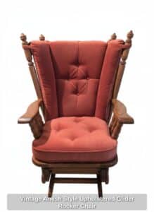 Vintage-Amish-Style-Upholstered-Glider-Rocker-Chair