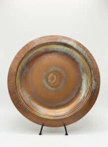 Vintage-Arts-and-Crafts-Hammered-Copper-Charger-Plate