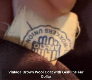 Vintage-Brown-Wool-Coat-with-Genuine-Fur-Collar-fourth-image