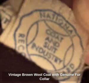Vintage-Brown-Wool-Coat-with-Genuine-Fur-Collar-third-image