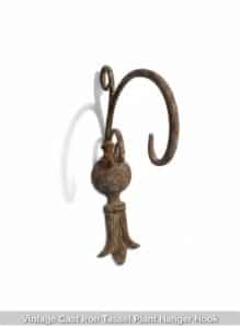 Vintage-Cast-Iron-Tassel-Plant-Hanger-Hook