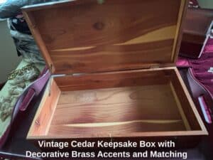 Vintage-Cedar-Keepsake-Box-with-Decorative-Brass-Accents-and-Matching-Tray-third-image