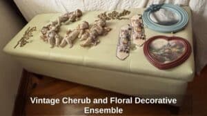 Vintage-Cherub-and-Floral-Decorative-Ensemble