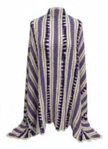 Vintage-Chevron-and-Striped-Crochet-Afghan-Blankets-Set-of-second-image