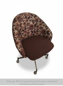 Vintage-Floral-Upholstered-Swivel-Armchair-by-Douglas-Furniture