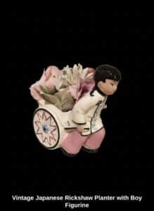 Vintage-Japanese-Rickshaw-Planter-with-Boy-Figurine