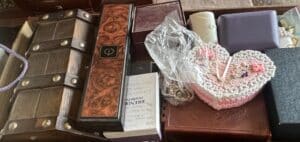 Vintage-Jewelry-Box-with-Assorted-Costume-Jewelry-and-Pearl-Band-Watch