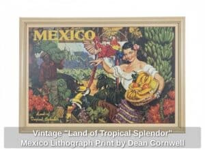 Vintage-Land-of-Tropical-Splendor-Mexico-Lithograph-Print-by-Dean-Cornwell