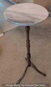 Vintage-Marble-Top-Pedestal-Plant-Stand