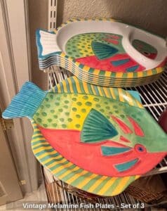Vintage-Melamine-Fish-Plates-Set-of-second-image
