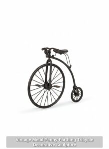 Vintage-Metal-Penny-Farthing-Tricycle-Decorative-Sculpture