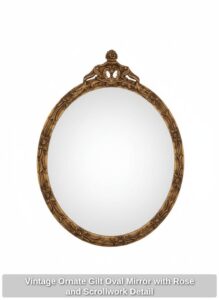 Vintage-Ornate-Gilt-Oval-Mirror-with-Rose-and-Scrollwork-Detail