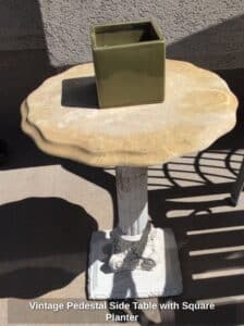 Vintage-Pedestal-Side-Table-with-Square-Planter