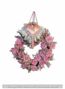 Vintage-Pink-Rose-and-Lace-Heart-Wreath
