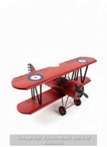 Vintage-Red-Biplane-Model-with-RAF-Roundels