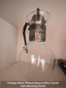 Vintage-Silver-Plated-Glass-Coffee-Carafe-with-Warming-Stand