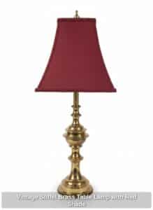 Vintage-Stiffel-Brass-Table-Lamp-with-Red-Shade-second-image