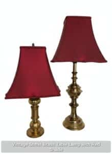Vintage-Stiffel-Brass-Table-Lamp-with-Red-Shade-third-image