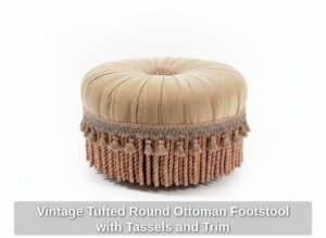Vintage-Tufted-Round-Ottoman-Footstool-with-Tassels-and-Trim