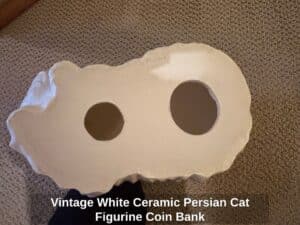 Vintage-White-Ceramic-Persian-Cat-Figurine-Coin-Bank-second-image