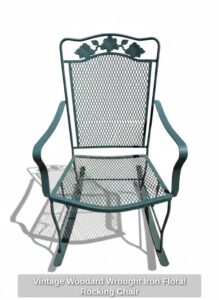 Vintage-Woodard-Wrought-Iron-Floral-Rocking-Chair