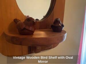 Vintage-Wooden-Bird-Shelf-with-Oval-Mirror-second-image