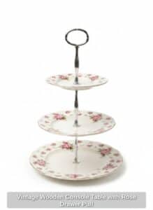 Vintage-Wooden-Console-Table-with-Rose-Drawer-Pull-second-image