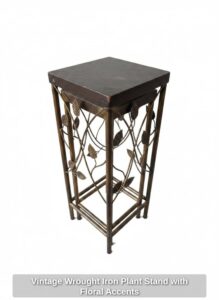 Vintage-Wrought-Iron-Plant-Stand-with-Floral-Accents