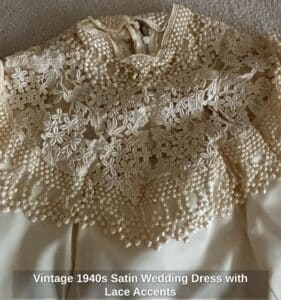 Vintage-s-Satin-Wedding-Dress-with-Lace-Accents-third-image