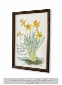 Watercolor-Painting-of-Daffodils-with-Psalm