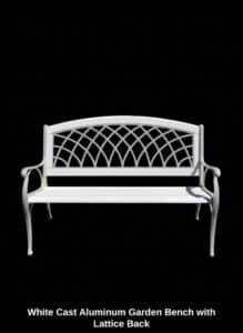 White-Cast-Aluminum-Garden-Bench-with-Lattice-Back