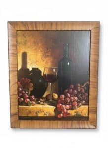 Wine-Bottle-Grapes-and-Walnuts-by-Loran-Speck-Painting